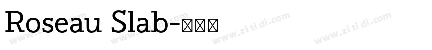 Roseau Slab字体转换